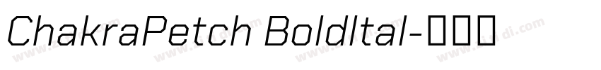 ChakraPetch Boldltal字体转换